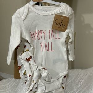 Fall”Happy Fall Y’all infant girl 3 piece outfit.